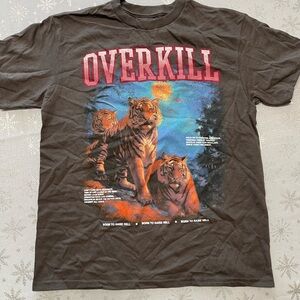 Gray Tiger Graphic Kids Tee